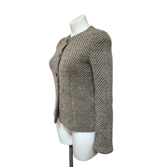 Amina Rubinacci Cashmere Cardigan Jacket Gray Size 42 / Small - Picture 3 of 8